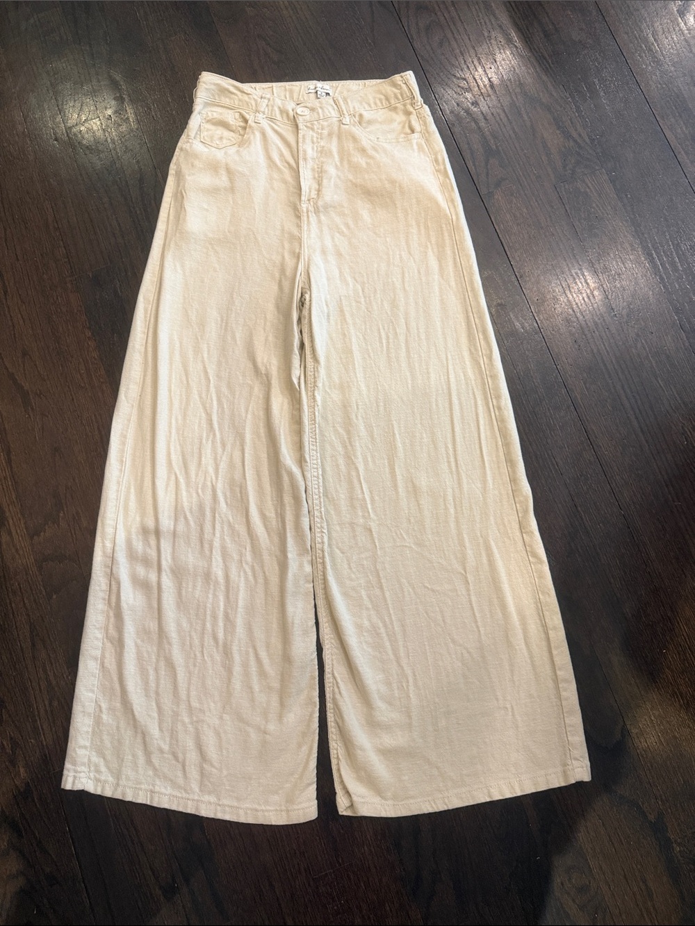 Hunter & Brown Women’s  Wide-Leg Cream Pants size small